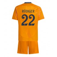 Real Madrid Antonio Rudiger #22 Replika babykläder Bortaställ Barn 2024-25 Kortärmad (+ korta byxor)